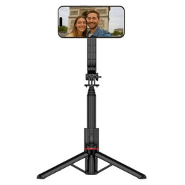 Селфи стик Swissten Bluetooth selfie stick MagSafe Tripod черен