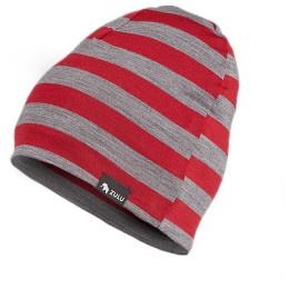 Шапка Zulu Cap Merino червен/сив StrapeRedGrey