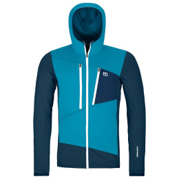 Мъжки суитшърт Ortovox Fleece Grid Hoody M 2024 син mountain blue