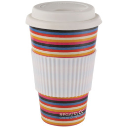 Чаша Regatta Bamboo Commuter Mug син/червен/бял Stripe/White