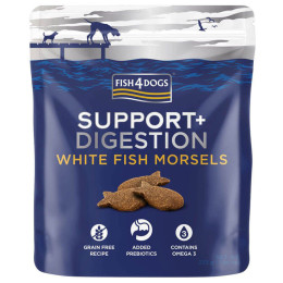 Лакомства за кучета Fish4Dogs Digestion White Fish Morsels 225g