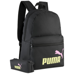 Градска раница Puma Phase Backpack Set черен/жълт PUMA Black-Fizzy Light