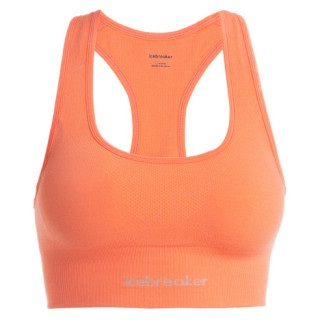 Спортен сутиен Icebreaker Women Merino Seamless Active Bra оранжев