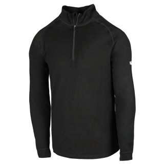 Мъжка тениска Zulu Merino 180 Zip Long черен Black