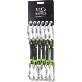 Примки с карабинери Climbing Technology Lime NY 12см.silver 6 бр. сребърен