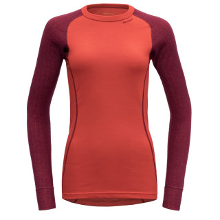 Дамска тениска Devold Duo Active Woman Shirt червен Beetroot