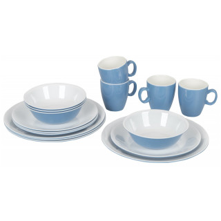 Комплект прибори Bo-Camp Tableware Two tone - 16ks светло син Blue