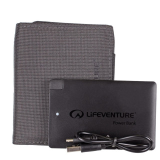 Портфейл LifeVenture Rfid Charger Wallet with power сив Grey