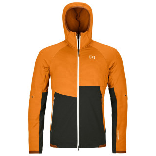 Мъжко яке Ortovox Fleece Rib Hoody M оранжев