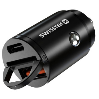 Адаптер за кола Swissten Car Charger 30W черен