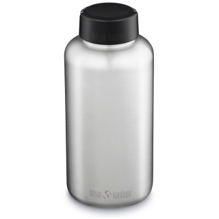 Бутилка от неръждаема стомана Klean Kanteen Wide w/Wide Loop Cap - brushed stainless 1900 ml сребърен