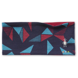 Лента за глава Smartwool Merino 250 Reversible Headband червен/син DeepNavyPinwheel