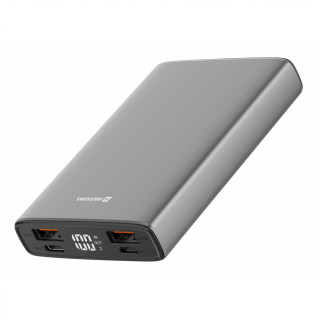 Външно зарядно устройство Swissten Aluminum 10000 mAh сив