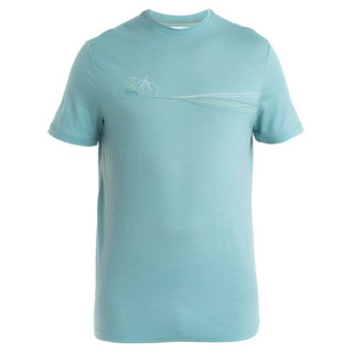 Мъжка тениска Icebreaker Men Merino 150 Tech Lite III SS Tee Cadence Paths светло син