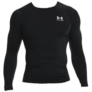 Мъжка тениска Under Armour HG Armour Comp LS черен Black//White