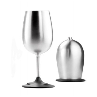 Чаша GSI Outdoors Glacier Stainless Nesting Wine сребърен