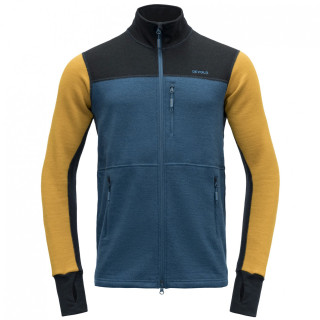 Функционален мъжки суичър Devold Thermo Wool Jkt Man син/жълт