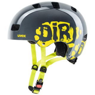 Детска колоездачна каска Uvex Kid 3 сив/жълт DirtbikeGreyLime