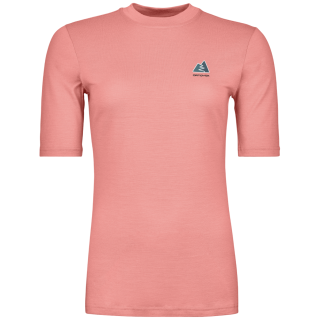 Дамска тениска Ortovox 185 Merino Mtn Hug Ts Women's розов Bloom