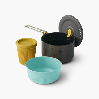 Комплект прибори Sea to Summit Frontier UL One Pot Cook Set 1P 3 Piece 1.3L син/жълт