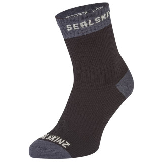 Водоустойчиви чорапи SealSkinz Wretham черен/сив Black