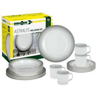 Комплект прибори Brunner Melamine Set Astralys бял/сив