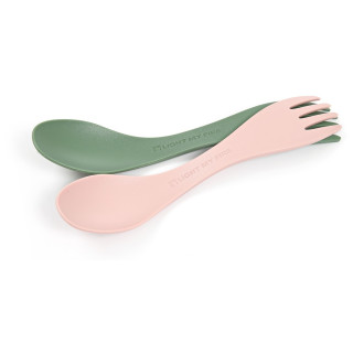 Детски прибор  Light My Fire Spork Little BIO 2-pack розов/зелен Sandygreen/Dustypink