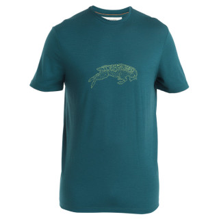 Мъжка тениска Icebreaker Men Merino 150 Tech Lite III SS Tee Icebreaker Ewe Bound зелен/син Fathom Grn