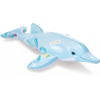 Надуваем дюшек делфин Intex Lil' Dolphin RideOn 58535NP син