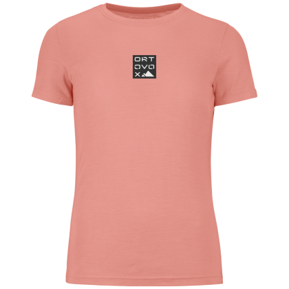 Дамска тениска Ortovox 185 Merino Square T-shirt Women's розов Bloom