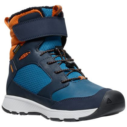 Детски зимни ботуши Keen Skua Winter Wp Youth син sky captain/gold flame