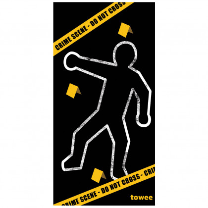 Бързосъхнеща кърпа Towee Crime Scene 80x160 cm черен/жълт CrimeScene