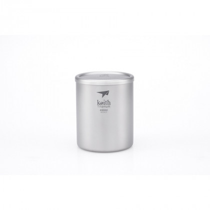 Термо чаша Keith Titanium Double-Wall Tit. Mug 450 ml сив