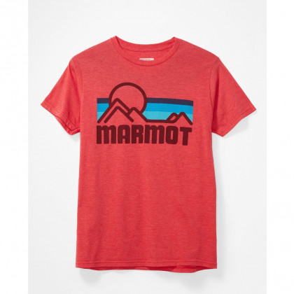 Мъжка тениска Marmot Coastal Tee SS къс ръкав червен TrueRedHeather