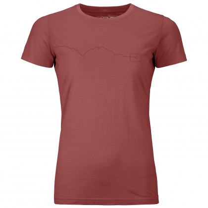 Дамска тениска Ortovox 120 Tec Mountain T-Shirt W червен Blush