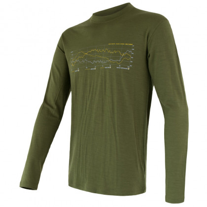 Мъжка тениска Sensor Merino Wool Active PT Track (long sleeve) зелен Safari