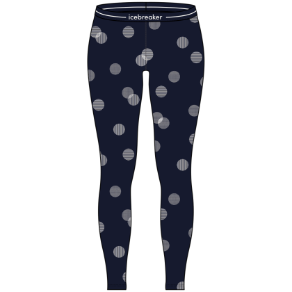 Дамско функционално долно бельо Icebreaker W Mer 260 Vertex Leggings FallFlakes тъмно син Midnight Navy/Snow/J