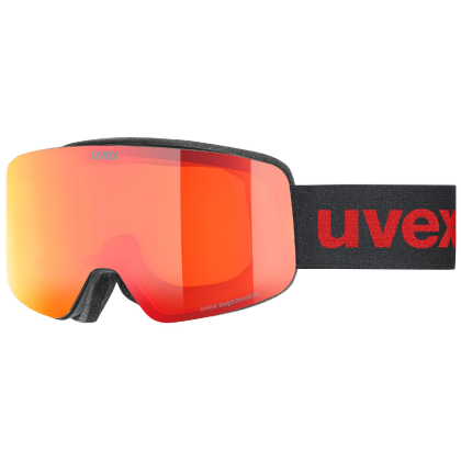 Ски очила Uvex Pwdr FM черен/червен black matt dl/red-clear