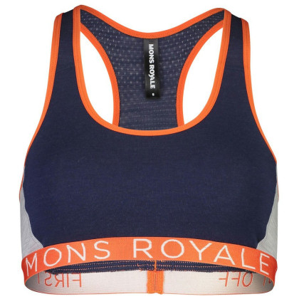 Сутиен Mons Royale Sierra Sports Bra (2020) син/оранжев Navy/OrangeSmash