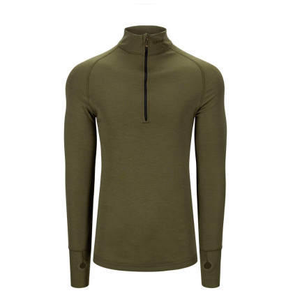 Мъжко поло Brynje of Norway Arctic Tactical Zip-polo 3/4 neck маслинен olive