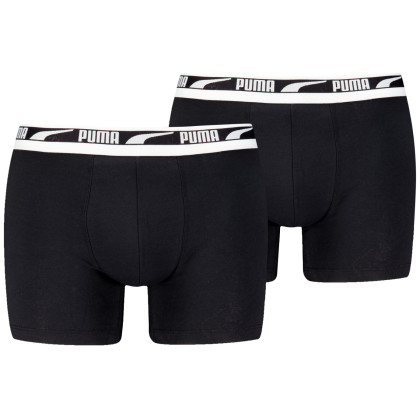 Мъжки боксерки Puma Everyday Multi Logo Boxers 2P черен Black