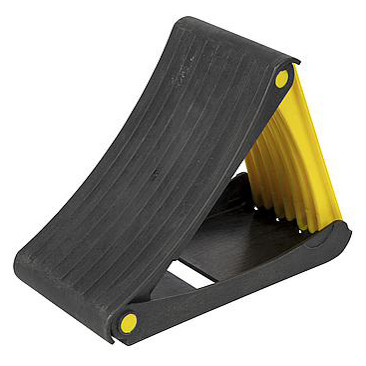 Сгъваем клин Bo-Camp Wheel block foldable черен/жълт