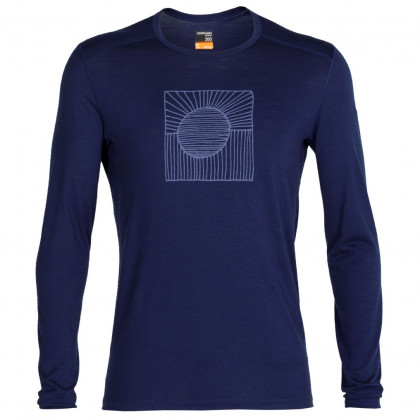 Мъжка тениска Icebreaker 200 Oasis Ls Crewe Solar тъмно син RoyalNavy