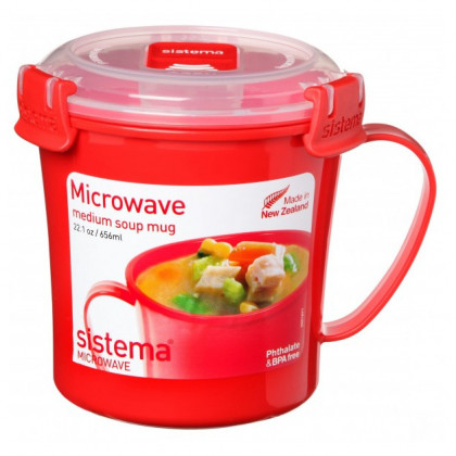 Чаша Sistema Microwave Medium Soup Mug Red