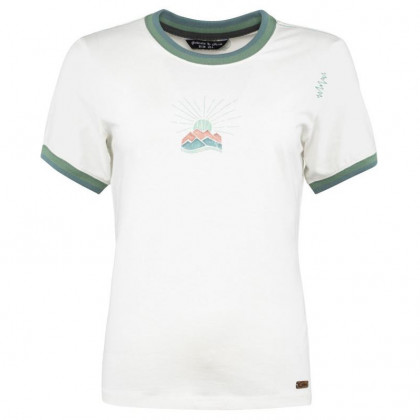 Дамска функционална тениска Chillaz Retro Mountain бял/зелен