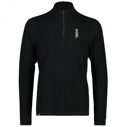 Функционална мъжка тениска  Mons Royale Cascade Merino Flex 200 1/4 Zip черен Black