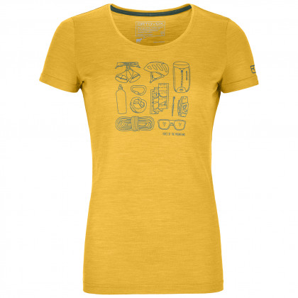 Дамска функционална тениска Ortovox W´s 120 Cool Tec Puzzle жълт YellowstoneBlend