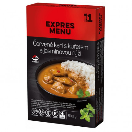 Готова храна Expres menu Червено къри с пилешко месо и жасминов ориз 500g