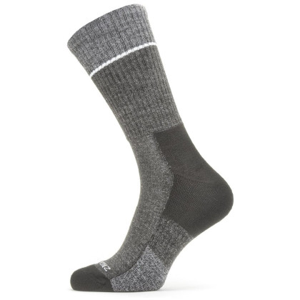 Чорапи SealSkinz Solo QuickDry Mid Length Socks черен/сив Black/Grey
