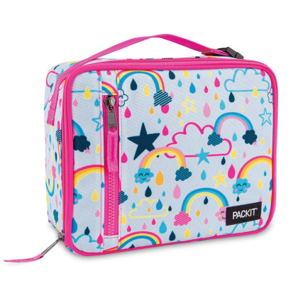 Кутия за храна Packit Classic Lunch Box розов/сив Rainbow Sky